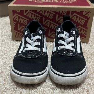 Vans Kids Classic Black and White Sneakers